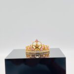 Anillo corona rosa