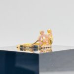 Anillo corona rosa