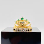 Anillo corona verde