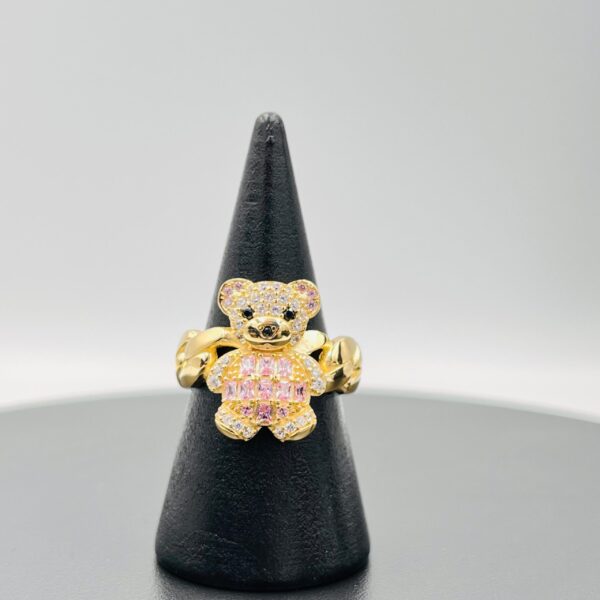 Anillo oso rosa