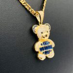 Colgante oro azul