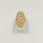Anillo flores bicolor