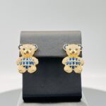 Pendientes oso azul