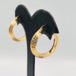 Pendientes aro bisel greca huecos