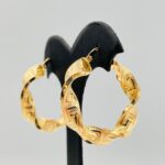 Pendientes aro rizado greca huecos 4