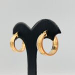 Pendientes aro tricolor greca huecos