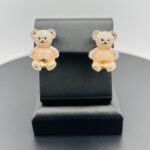 Pendientes oso dorado
