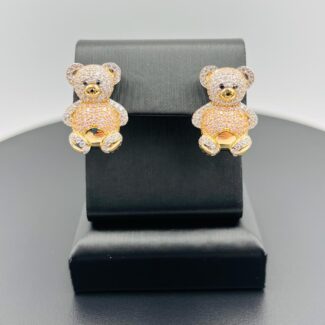 Pendientes oso dorado