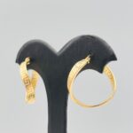 Pendientes aro retorcido greca huecos
