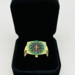 Sello reloj verde